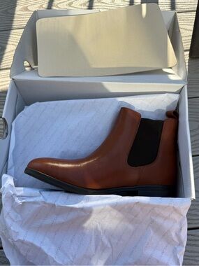ALDO Wicoeni Cognac Brown Chelsea Ankle Boots Women’s Size 6.5 – New